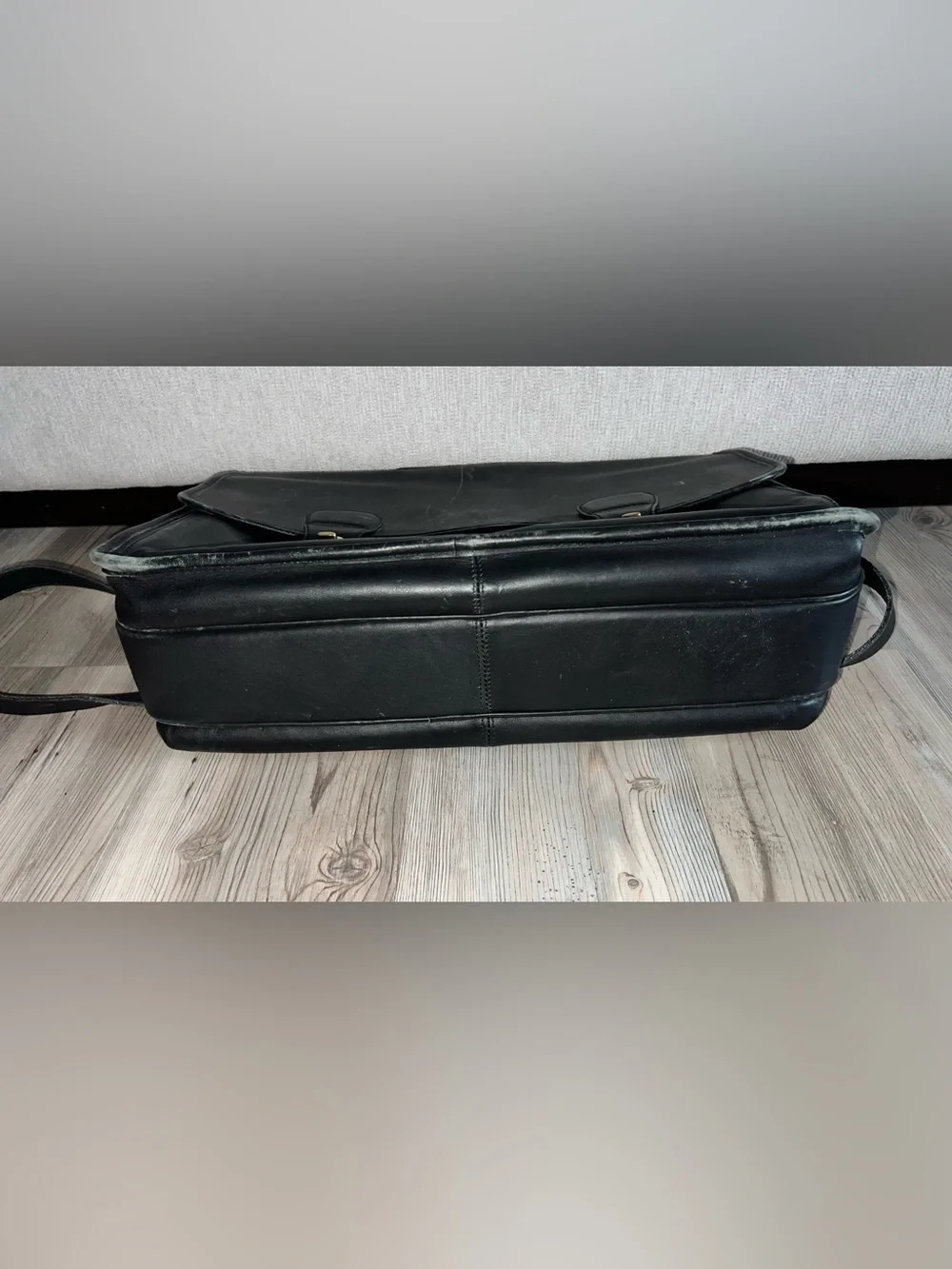 Authentic Coach Black Leather Prescott Briefcase A8S-0532